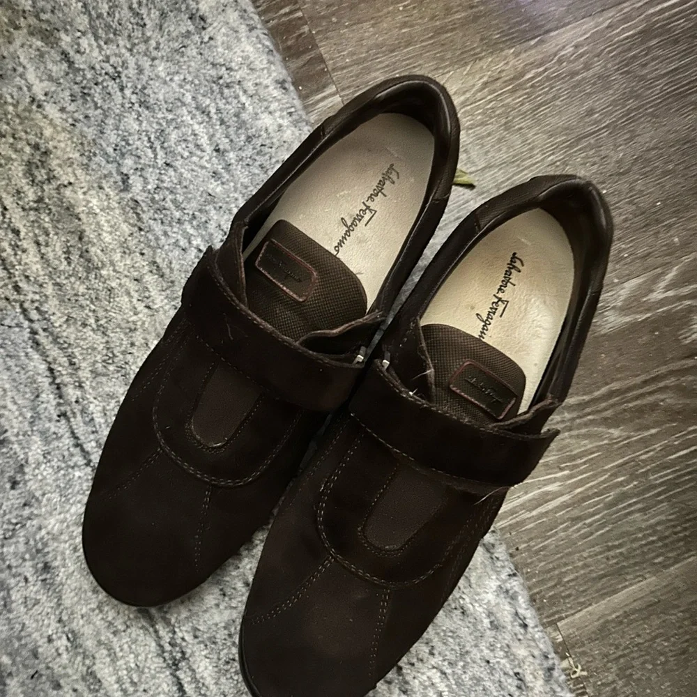 Salvatore Ferragamo Dark Brown Sneakers, size 9 - Picture 4 of 4